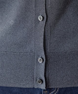 Tiaclasse L Vネックラメニットシアーカーディガン チャコールグレー