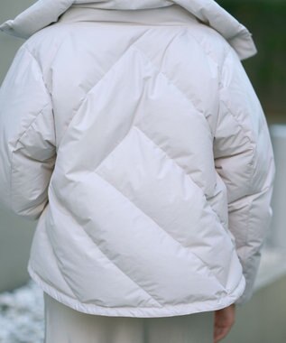 KWD 【日本製/高品質ダウン】STAND COLLAR DOWN BLOUSON ダウンブルゾン アイボリー