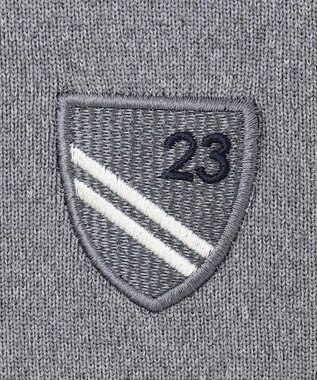 23区GOLF 【MEN】ハーフジップ ニットソー ライトグレー系