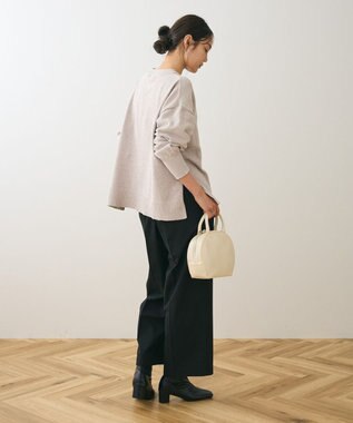 Green Parks ベロアモールリラックスサイズニットプルオーバー Light Gray