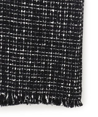 ICB L ロービングツイード ワンピース ブラック×オフホワイト系