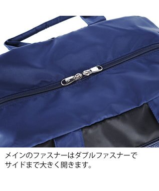 tsumori chisato CARRY スカラップレース ボストンバッグ ショルダーテープ付き 【かわいくて軽い！】 ネイビー