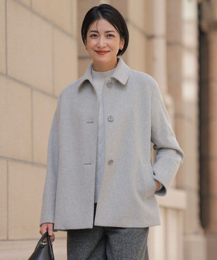 J.PRESS LADIES ショートビーバー ショート丈 ステンカラー コート