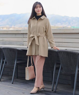 Tiaclasse L 【おのののかさん着用】とろみカラーテーパードパンツ ピンク