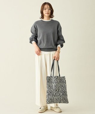 ANY スウェットライクニット グレー