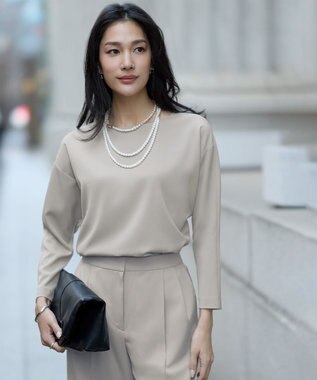 ICB ラリエットロングパールネックレス シルバー系