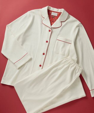 une nana cool 【綿100%】メリークリスマス！パジャマ MADE WITH LIBERTY FABRIC ホワイト