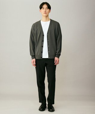 UNFILO MENS 【男女兼用】ソフトサーモ アンチピリングニット カーディガン チャコール