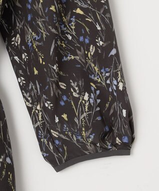 自由区 L 【洗える】ウォーターカラーフラワープリント ワンピース グレー系