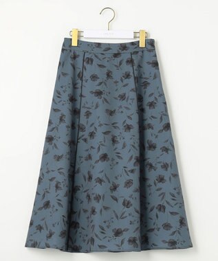 ANY SIS 【洗える】フローラルパターン スカート グリーン系