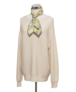 MOONBAT 【シルク100%】FURLA (フルラ) 花柄 シルクプリントスカーフ 65cm×65cm  UV対策 手洗い可能 カーキー