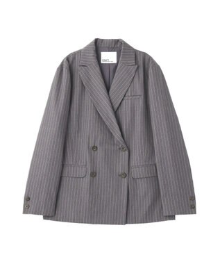 CRAFT STANDARD BOUTIQUE ストライプダブルジャケット Stripe Gray