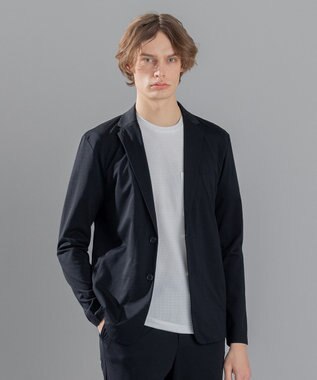 JOSEPH HOMME ハイゲージモックロディ　カットソージャケット ブラック系