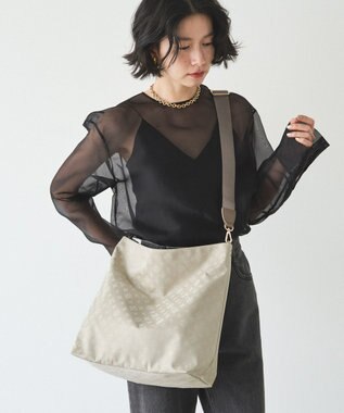 russet ナイロンジャガード2WAYショルダーバッグ(CE-1622) Ecru