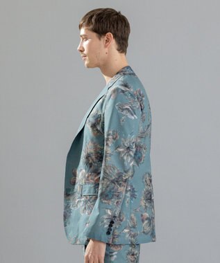 JOSEPH HOMME 【LEON 掲載】クールドッツストレッチトロピカル柄　ジャケット ピーコックグリーン系5