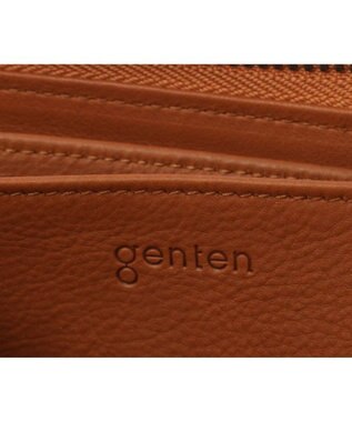 genten トスカ Lファスナー長財布 チャ