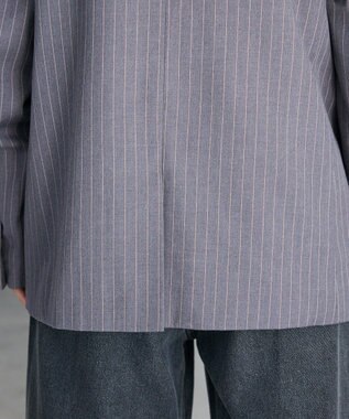 CRAFT STANDARD BOUTIQUE ストライプダブルジャケット Stripe Gray