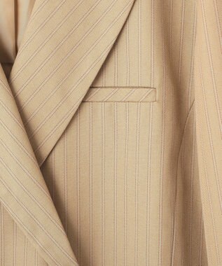 CRAFT STANDARD BOUTIQUE ストライプダブルジャケット Stripe Beige