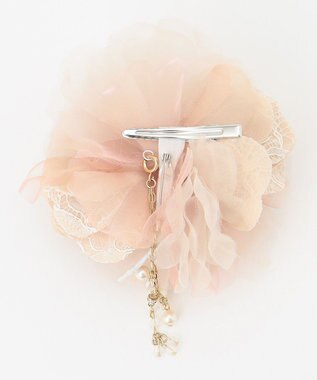 ANY SIS 【チャーム付き】レースミックス コサージュ ピンク
