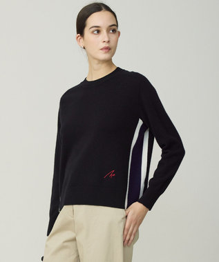 ICB L 【30th ANNIVERSARY】 カシミヤブレンド 配色デザインプルオーバー