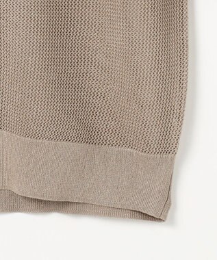 自由区 ライトメッシュジップ パーカー ベージュ