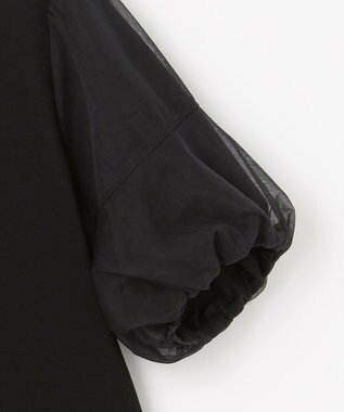 組曲 L 【WEB限定】チュールポンチドッキング Tシャツ ブラック系