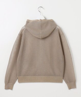 自由区 ライトメッシュジップ パーカー ベージュ