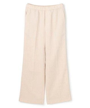 UNFILO 【セットアップ着用可/ウエストゴム】TENNEN TOUCH セミフレア パンツ ベージュ