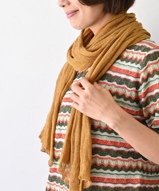 AND WOOL 〈上質な素材と手仕事から生まれた優しいニット〉ベルギーリネンのストール