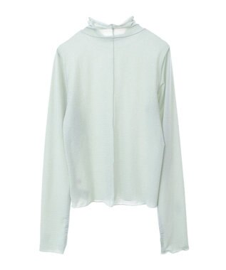 earth music&ecology シアーラメハイネックプルオーバー Mint