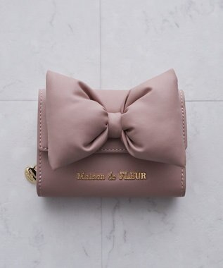 Maison de FLEUR ボリュームリボンウォレット Pink