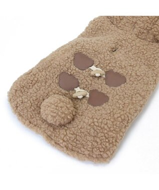 PET PARADISE ペットパラダイス くまちゃん 遠赤外線 綿入ベスト 《チェック柄》小型犬 茶