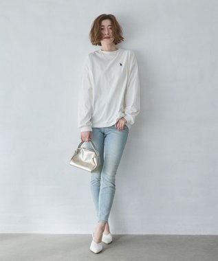 WEGO 【大好評により再入荷！】USPOLOだぼそでカラーロンT ホワイト