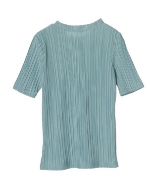 Green Parks プリーツ５分袖プルオーバー Sax