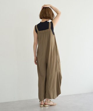 YECCA VECCA 【UVカット/接触冷感/遮熱】COOLコクーンサロペット Khaki