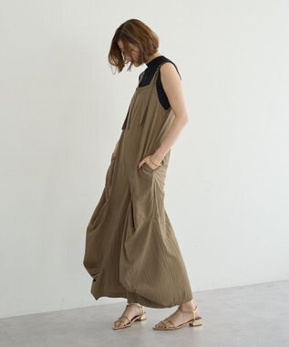 YECCA VECCA 【UVカット/接触冷感/遮熱】COOLコクーンサロペット Khaki