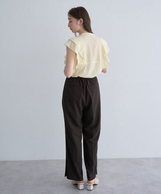 YECCA VECCA シアーラッフルブラウス Yellow