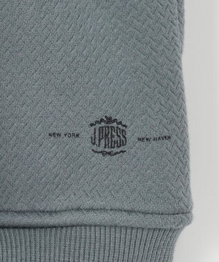 J.PRESS MEN お出かけシーンにも最適【J.PRESS PREMIUM JERSEY】ジャガードリンクス コンビパーカー グレー系