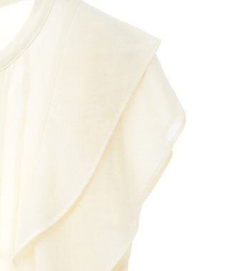 YECCA VECCA シアーラッフルブラウス Yellow