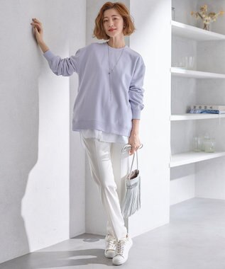 23区 【一部店舗限定/洗える】カラー スウェット アイスラベンダー