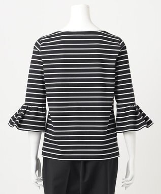 23区 L 【R(アール)】ビジュ― ストライプ ジャージー ブラック系1