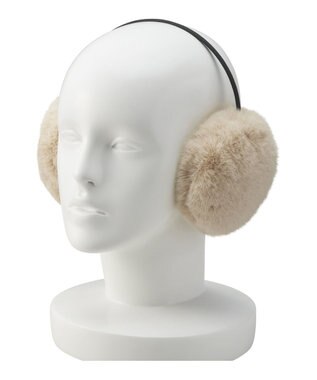 MOONBAT estaa イヤーマフラー ふわふわ ベージュ