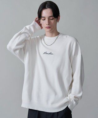  【2点SET】アクセ付きワンポイントニットプルオーバー