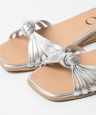 gaimo 【GAIMO/ガイモ】スクエアジュートサンダル シルバー