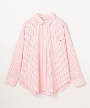 ANY ANYオーバーサイズシャツ ピンクストライプ