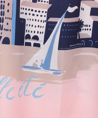 GRACE CONTINENTAL マリンプリントイージーパンツ ピンク