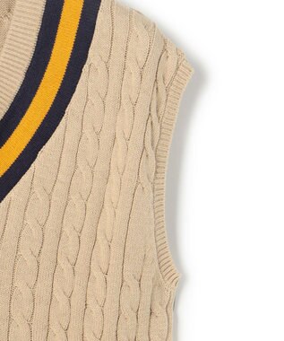 J.PRESS YORK STREET 【UNISEX】チルデン ニットベスト ベージュ系