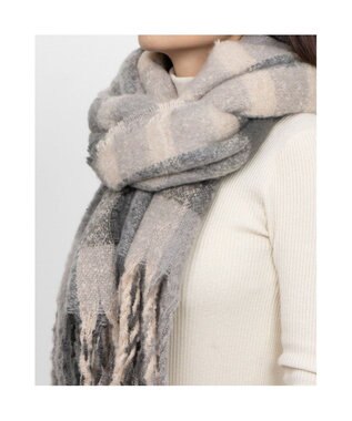 UNBILLION カシュネ cache nez / リサイクルポリニュートラルカラーチェックストール GY