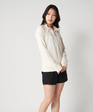 OP／FILA 【FILA】ラッシュガードブロックメッシュ スタンドカラージャケット オフホワイト