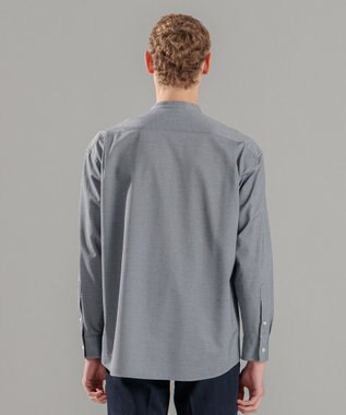 JOSEPH HOMME ハイゲージコットンジャージー 　バンドカラーシャツ ライトグレー系